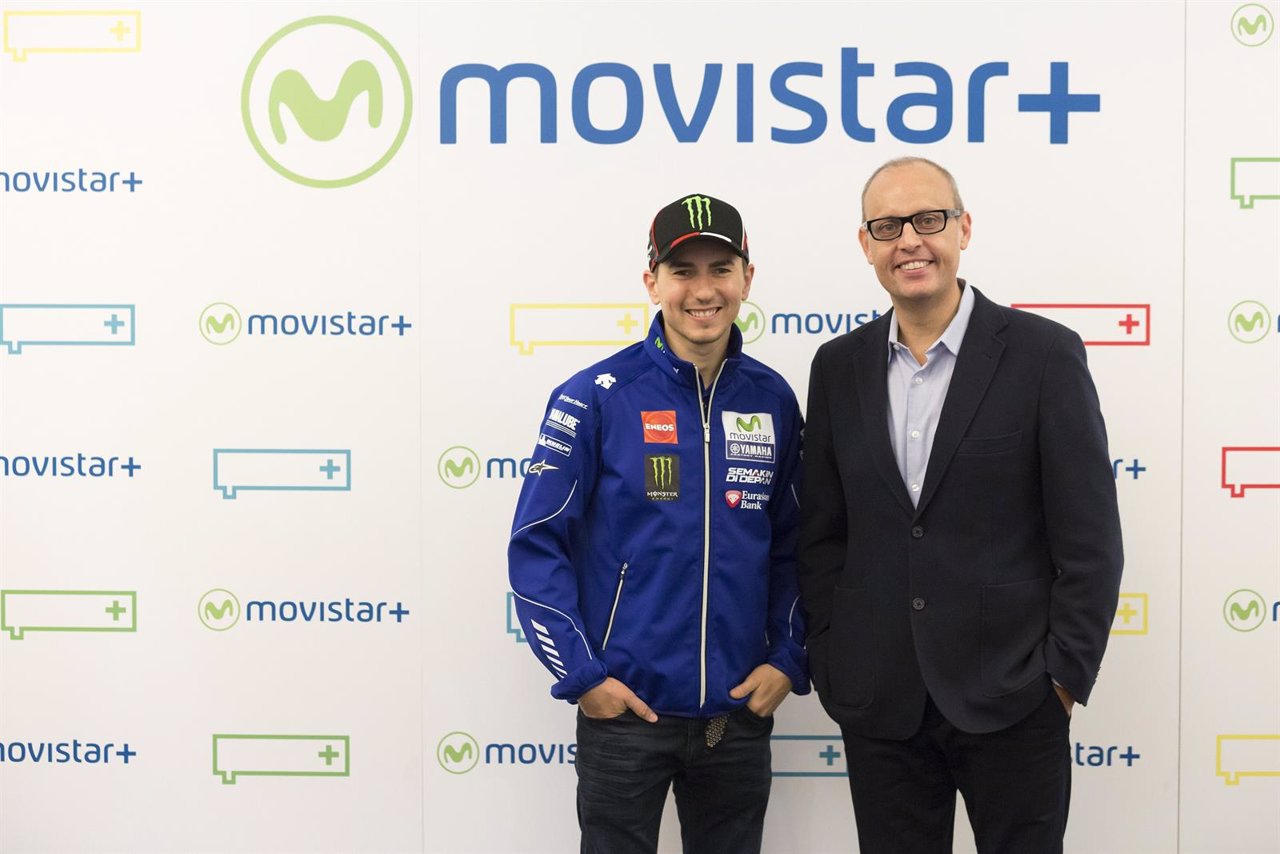Jorge Lorenzo en la presentación del Mundial de Moto GP de Movistar+