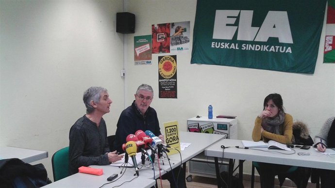 Rueda de prensa del secretario general de ELA, Adolfo Muñoz 'Txiki'