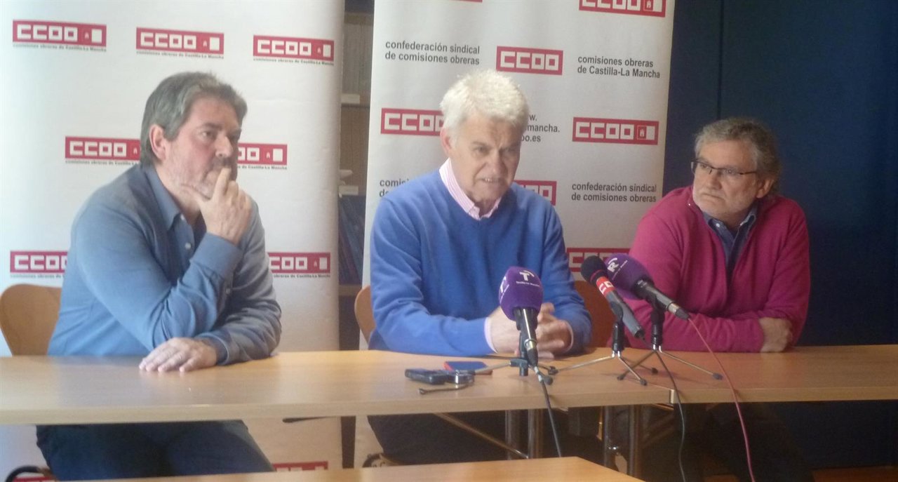 Fernando Lezcano, José Luis Gil y Jesús García Villaraco, CCOO