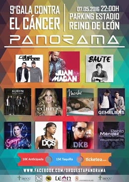 Imagen del cartel de la Gala contra el Cáncer de Panorama.