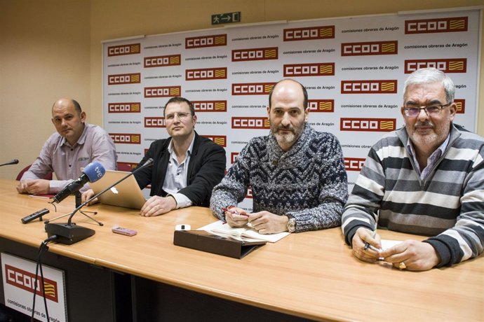 Representantes del Área Pública de CCOO Aragón.