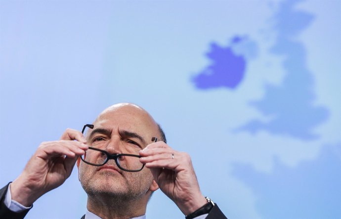 European Commissioner for Economic and Financial Affairs Pierre Moscovici presen