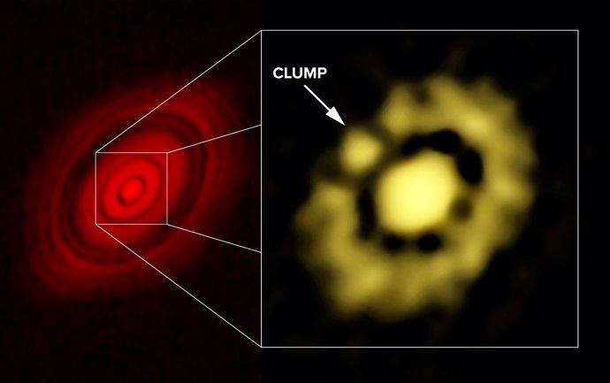 Imagen ALMA (izqda.) Imagen VLA (dcha.)