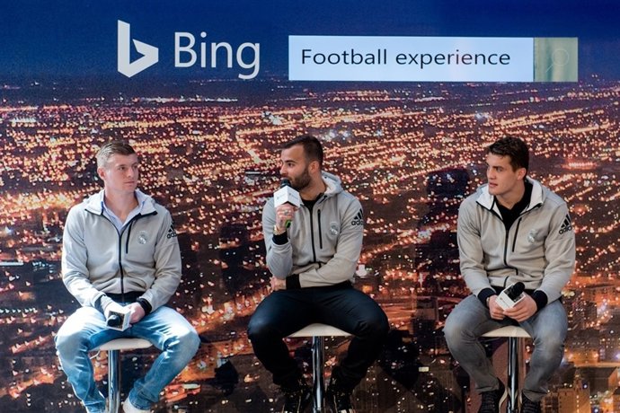 Toni Kroos, Jesé y Kovacic en un acto publicitario