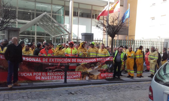 Protesta de los agentes forestales