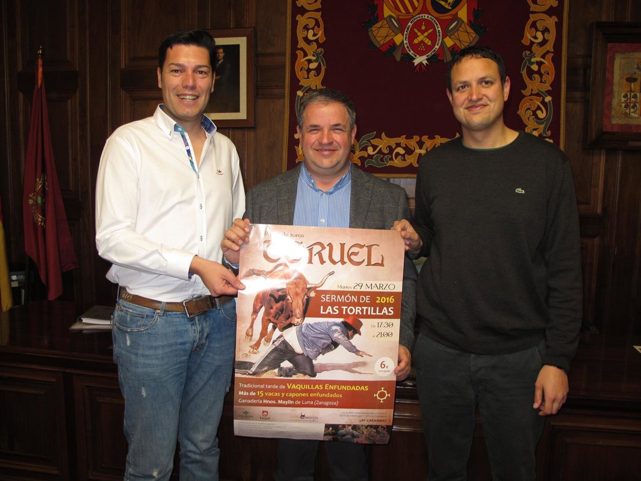 Presentación de las vaquillas enfundadas del Sermón de las Tortillas.