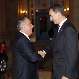 El Rey recibe al Presidente de Portugal, Marcelo Rebelo de Sousa