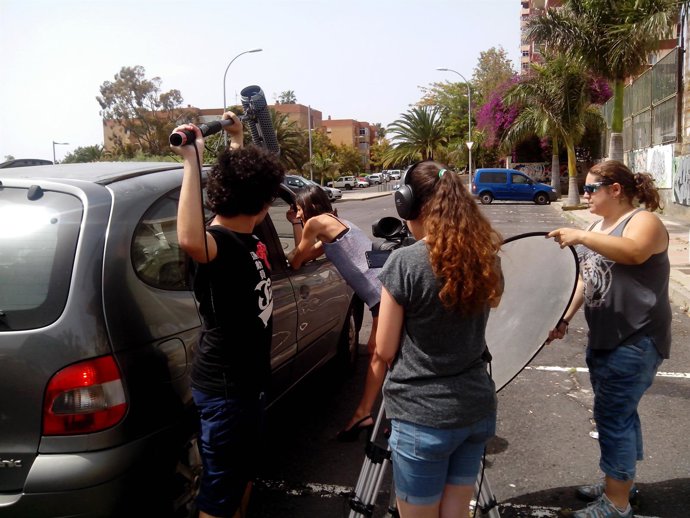 Rodaje de uno de los cortos