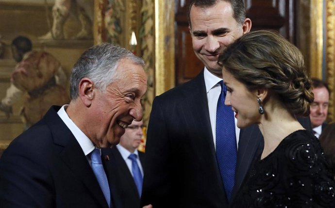 Los Reyes Felipe VI y Letizia reciben a Sr. Marcelo Rebelo de Sousa
