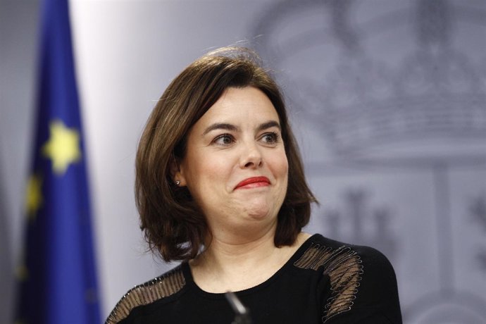 Soraya Sáenz de Santamaría tras el Consejo de Ministros