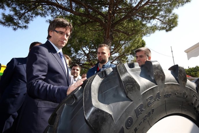 Carles Puigdemont en la Fira Agrícola de Sant Josep de Mollerussa