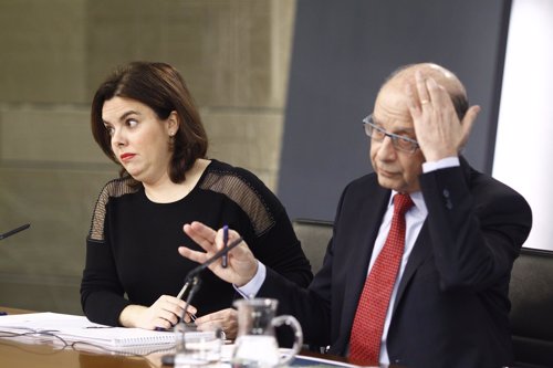 Soraya Sáenz de Santamaría y Montoro tras el Consejo de Ministros
