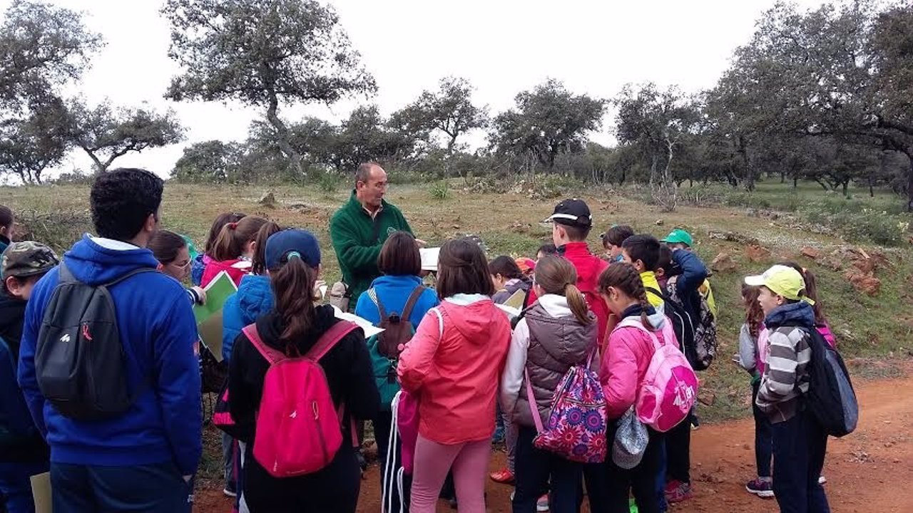 Un grupo de escolares participa en las jornadas