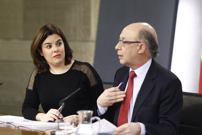 Soraya Sáenz de Santamaría y Montoro tras el Consejo de Ministros