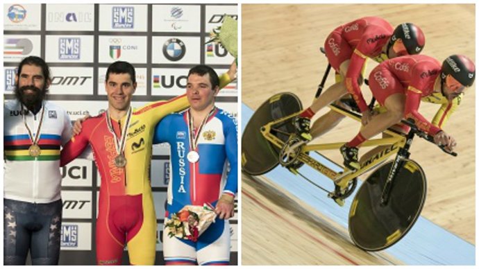 El tándem Ávila-Font y Eduardo Santas en Mundial paralímpico de ciclismo pista