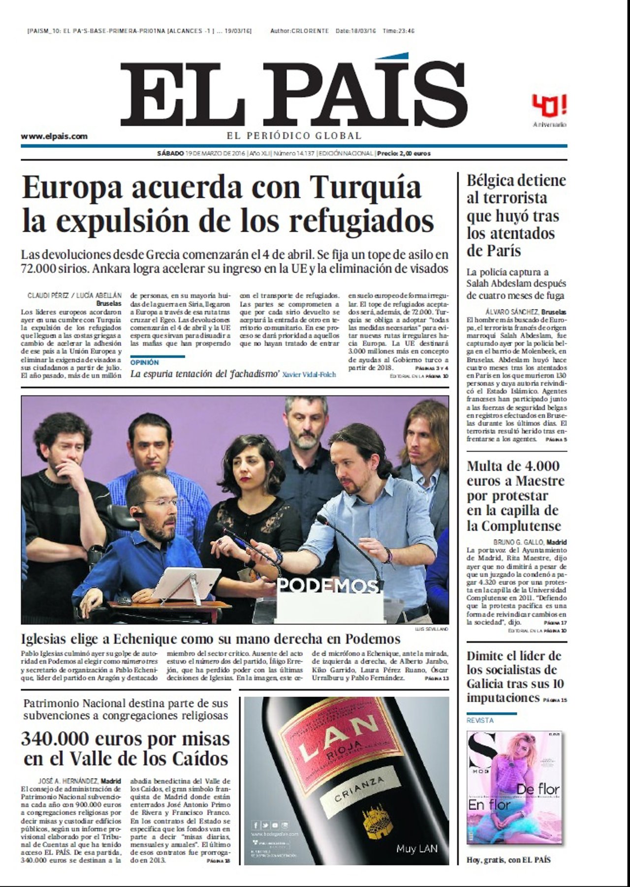 Portada El País