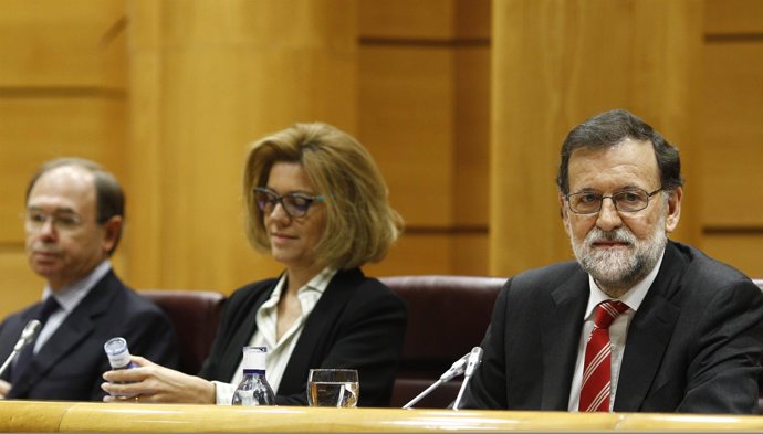 Rajoy preside en Grupo del PP en el Senado