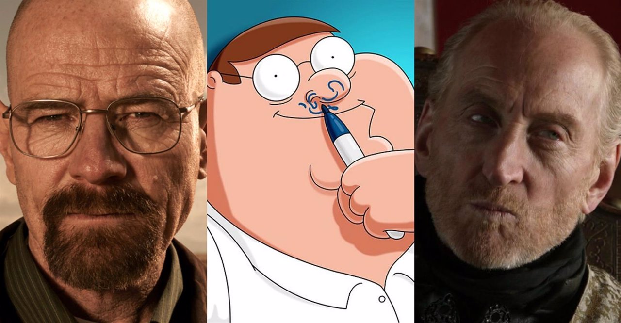 Collage con Walter White, Tywin Lannister y Peter Griffin
