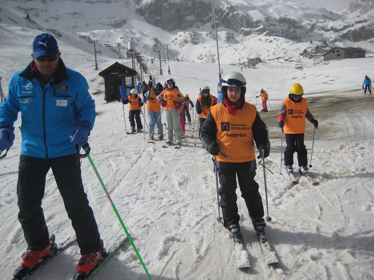 Practicantes del esquí.