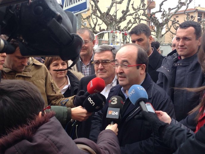 Miquel Iceta (PSC), en la Fira de Sant Josep de Mollerussa