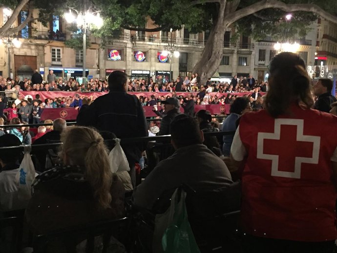 Cruz Roja en Málaga durante Seman Santa 