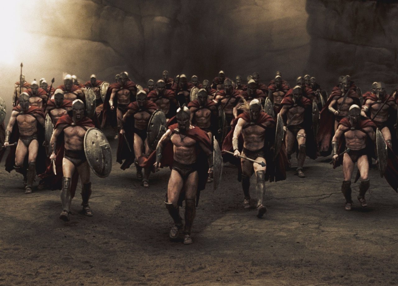 Los espartanos de 300