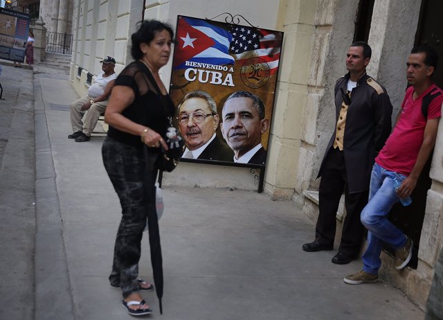 Enter caption here on March 18, 2016 in Havana, Cuba.
