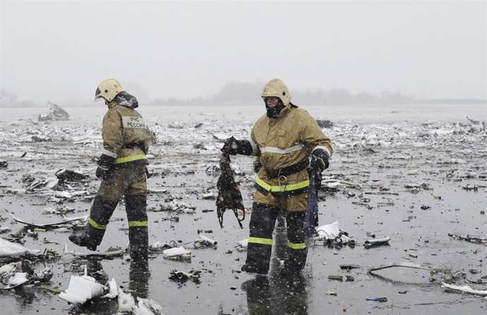 Avión siniestrado en Rusia