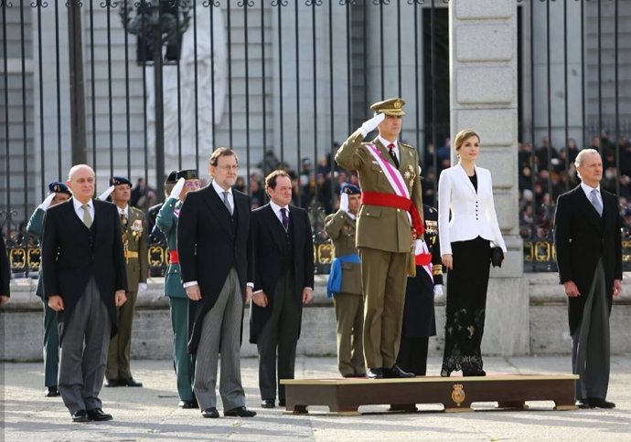 Rey Felipe V, Letizia, Mariano Rajoy, Morenés, Fernández Díaz, Pascua Militar 