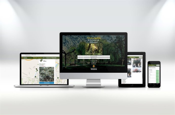 Sección sobre los árboles de Valladolid en la web municipal