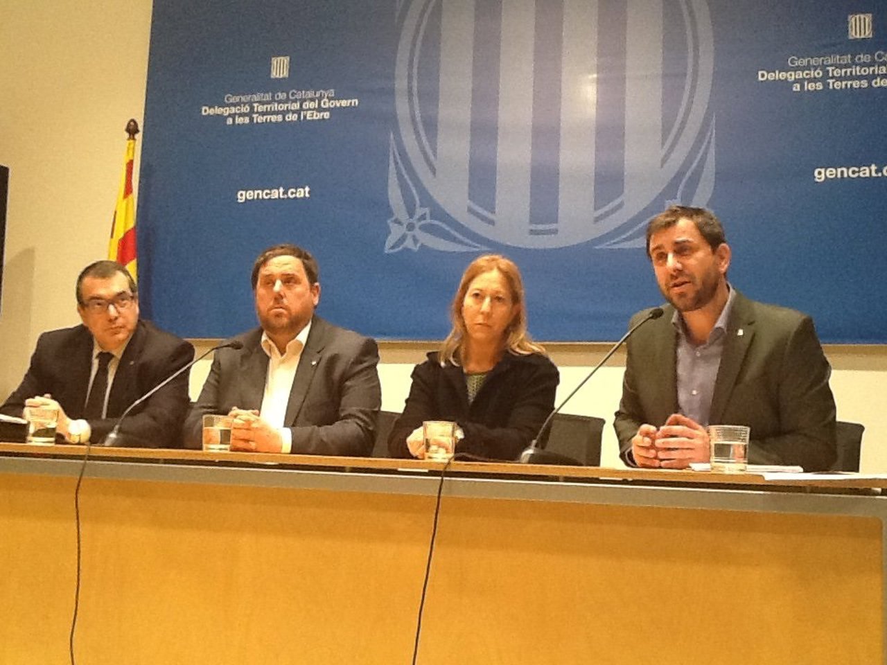 Consellers J.Jané, O.Junqueras, N.Munté, A.Comin