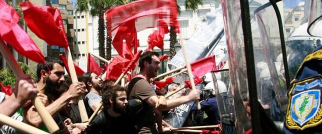 Protestas callejeras en Grecia
