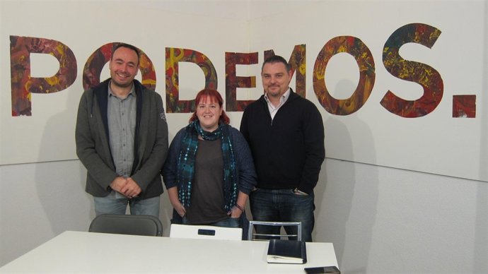 José Ramón Blanco, Verónica Ordóñez y Luis Salgado, de Podemos