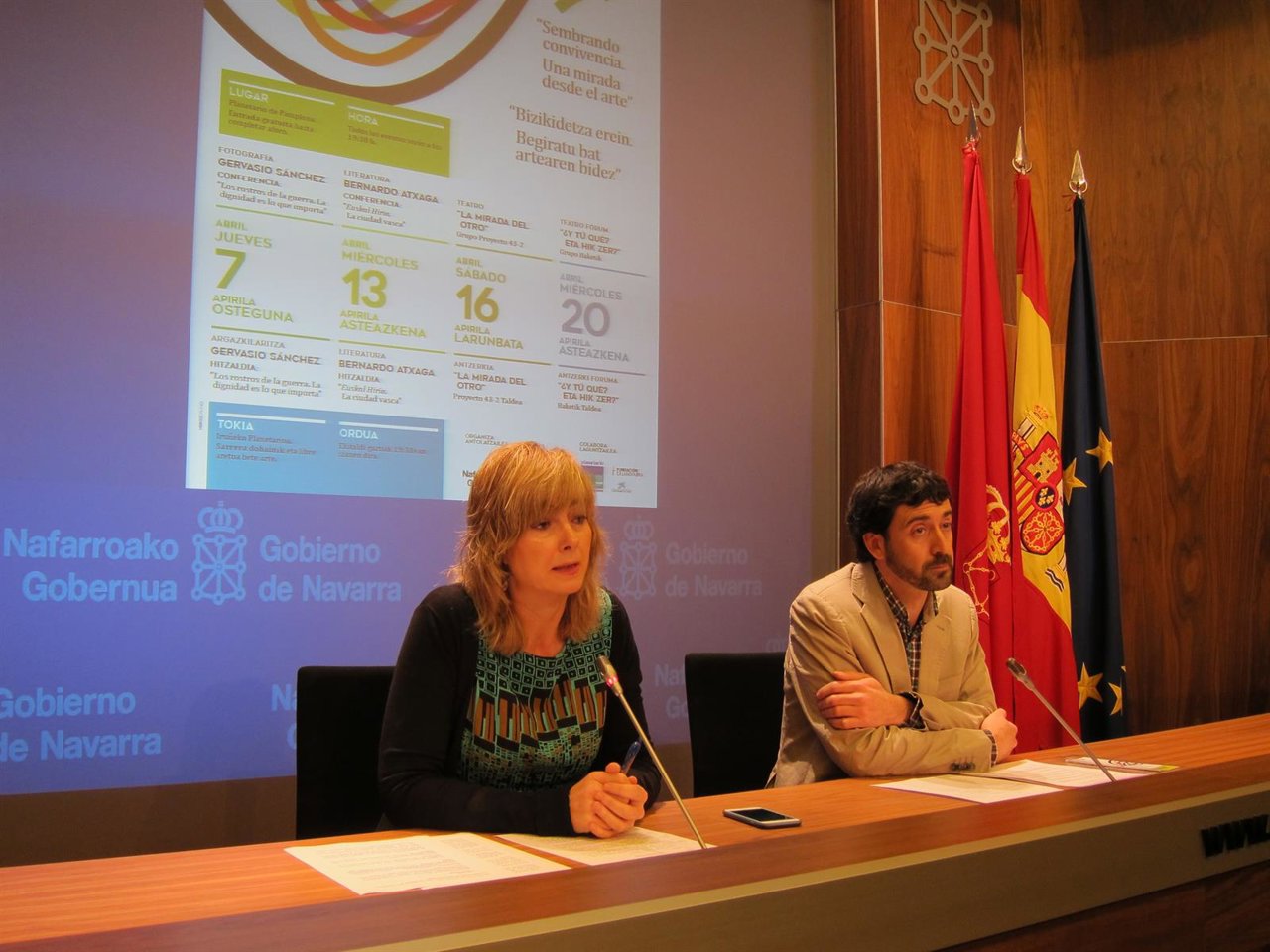 Presentación de unas jornadas de paz y convivencia.