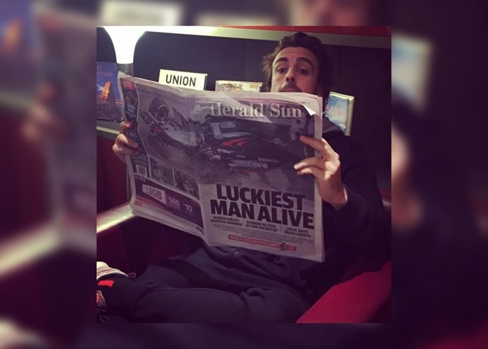 Fernando Alonso tras el accidente/Instagram