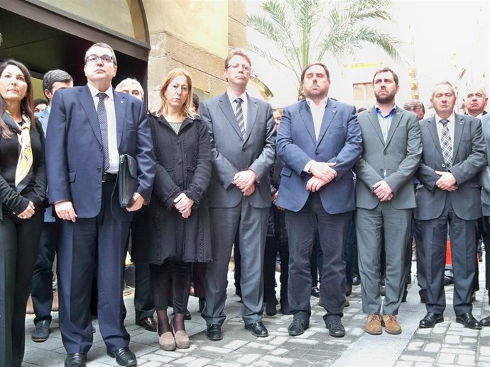 Consellers J.Jané, N.Munté, O.Junqueras, A.Comín; alcalde de Tortosa Ferran Bel