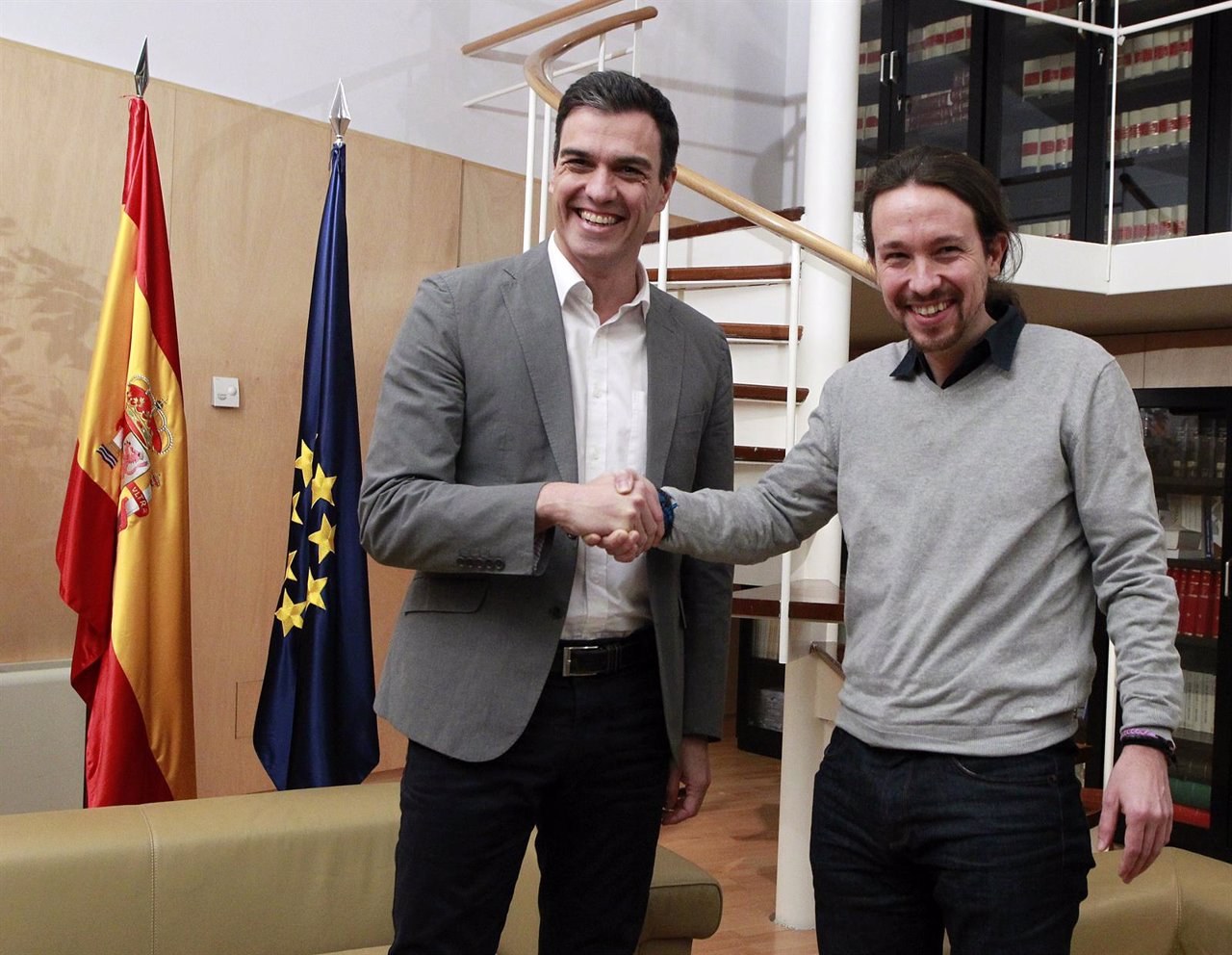 Reunión de Pedro Sánchez y Pablo Iglesias