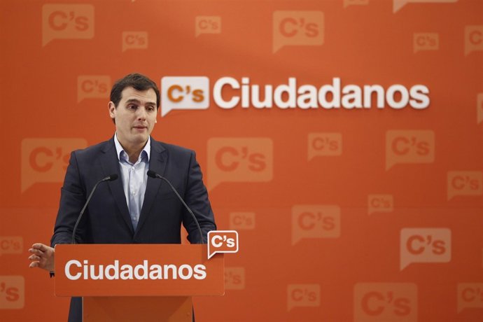Rueda de prensa de Albert Rivera tras la Ejecutiva de Ciudadanos
