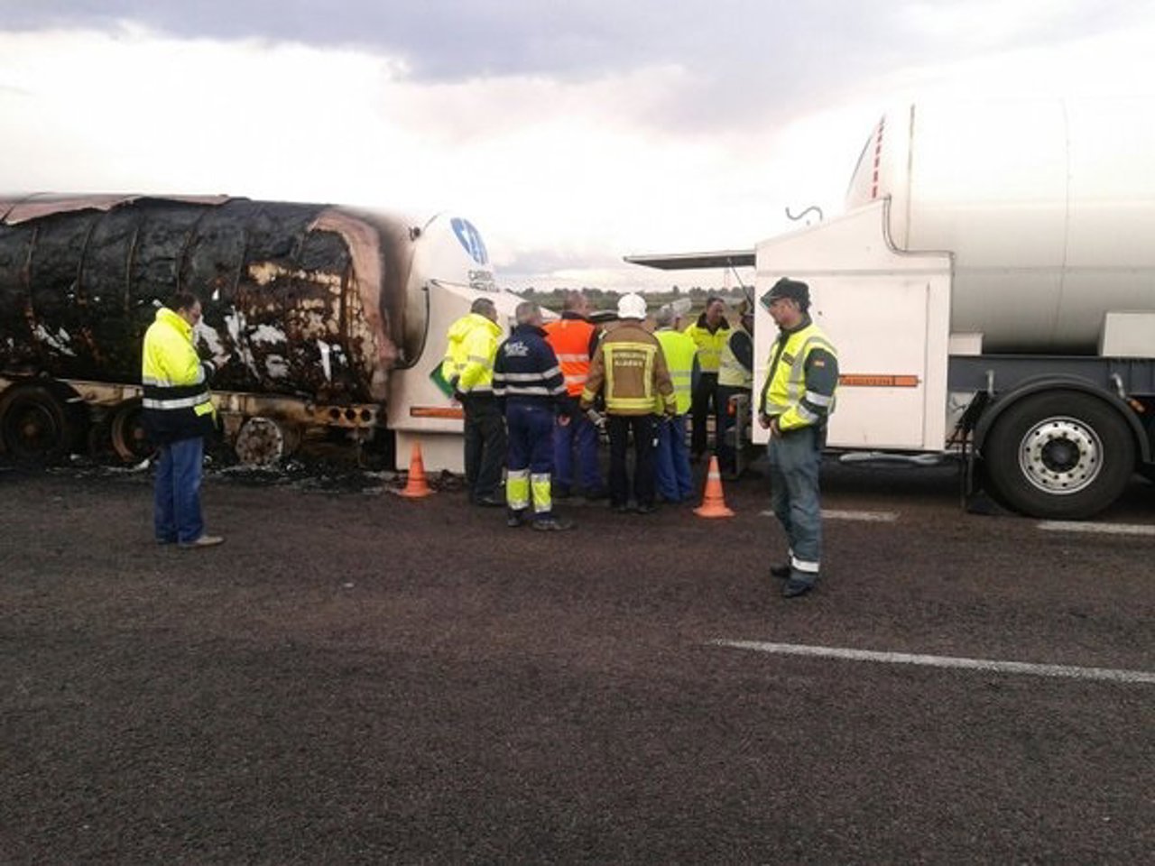 Camión accidentado.