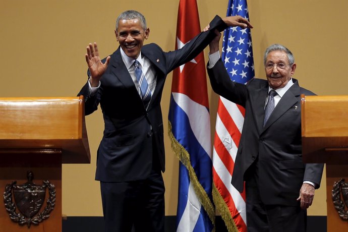 Barack Obama y Raúl Castro en La Habana