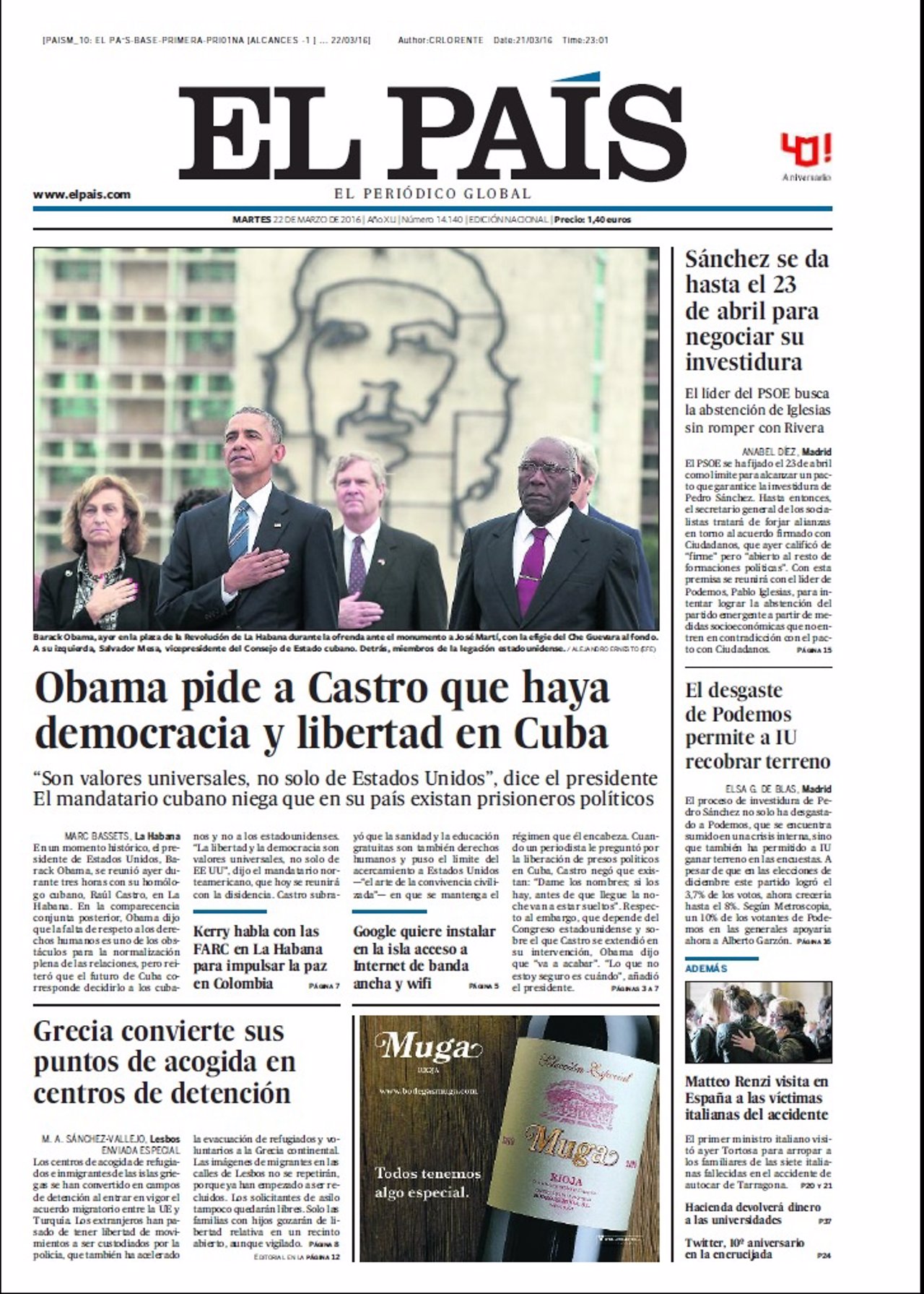 Portada El País