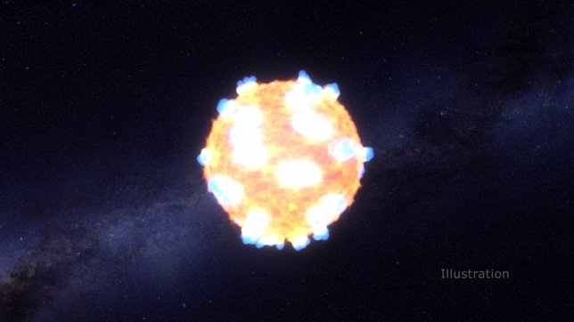 Flash estelar de una estrella explosiva