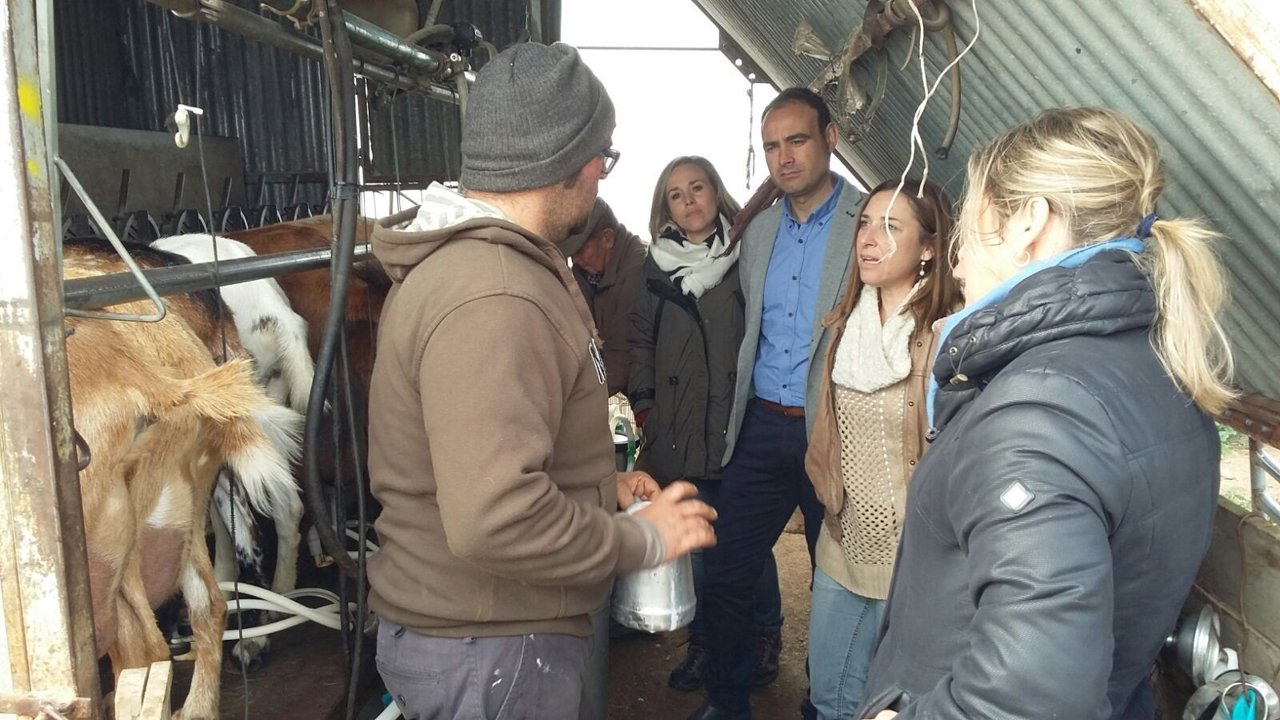 El delegado de Agricultura en Huelva visita una finca en El Granado. 