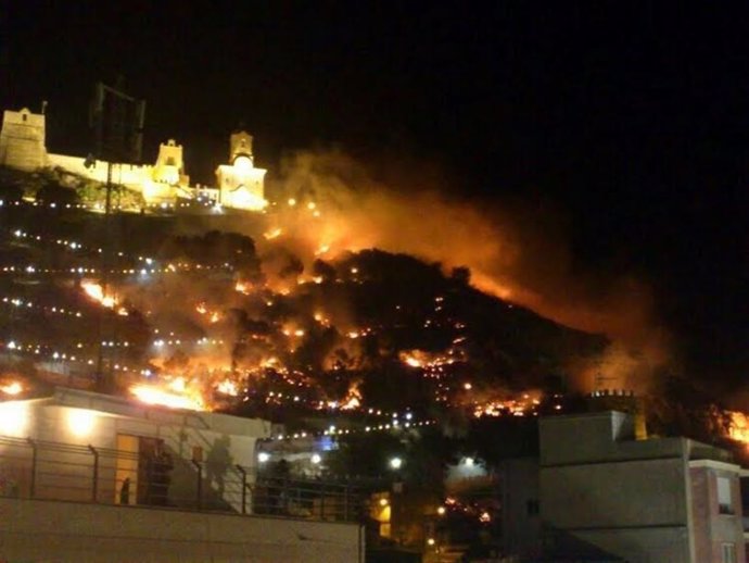 Imagen de archivo del incendio de 2014 en Cullera