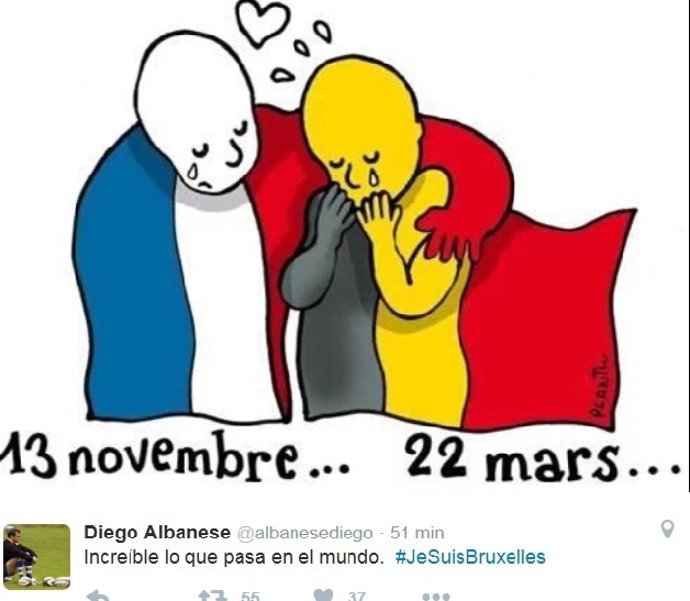 Reacciones a los atentados de Belgica en Twitter