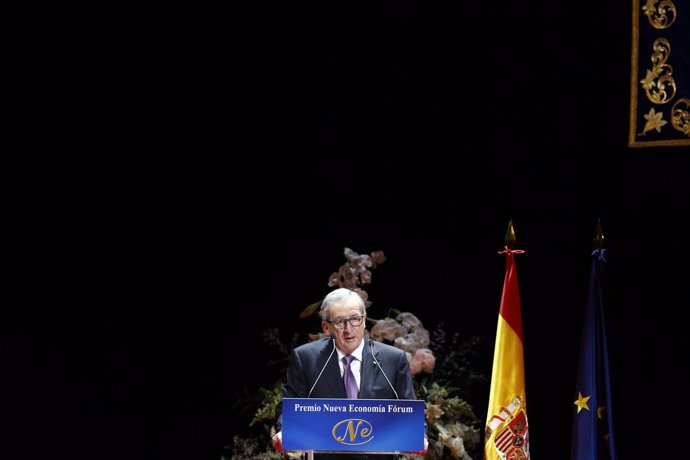 Juncker en un acto en Madrid