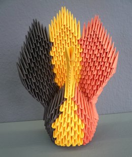 Cisne con los colores de la bandera belga