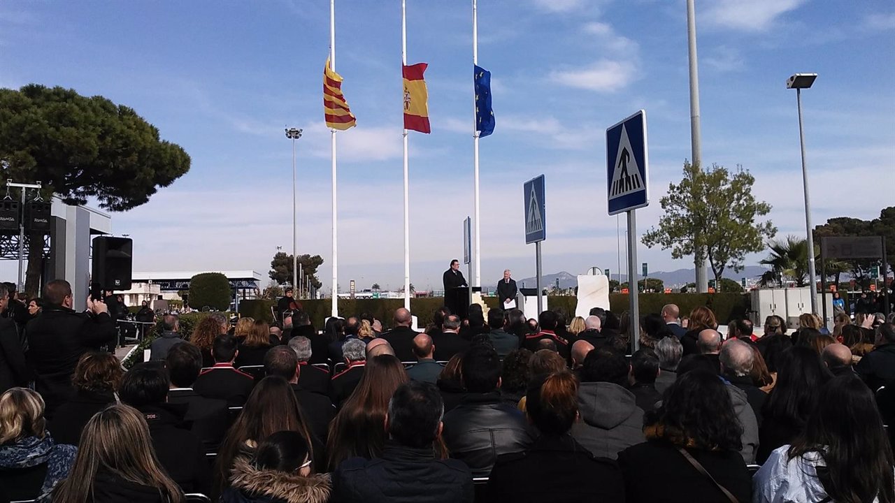 El pte.Del Gobierno Mariano Rajoy en el homenaje a las víctimas de Germanwings