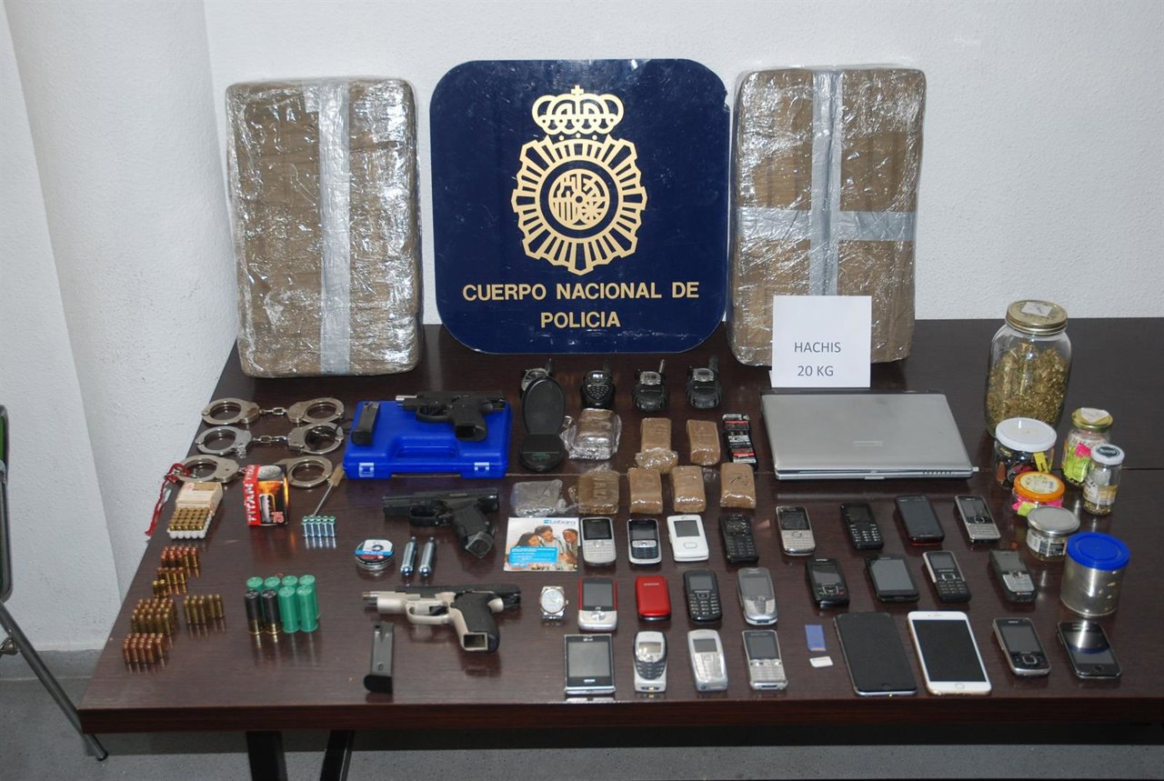 Objetos intervenidos por la Policía Nacional 