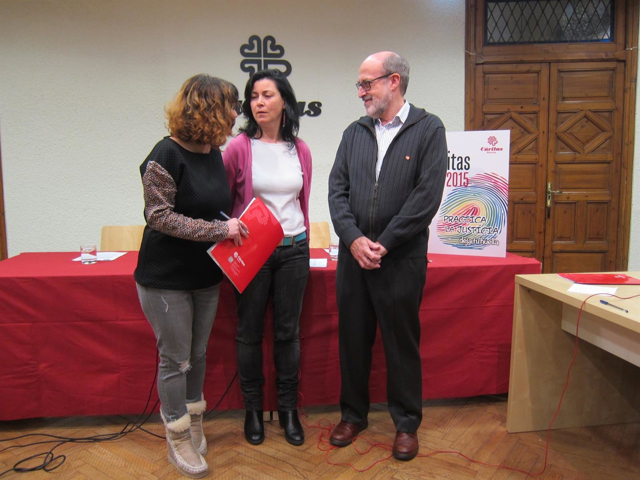 Responsables de Cáritas Asturias.